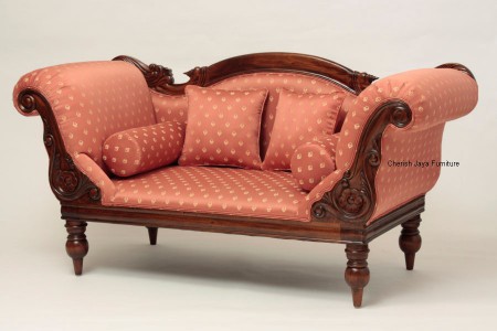 Code: CS 285-M Name: Generous Sofa Size: W=180 x D=62 x H=92 cm Wood: Solid Mahogany With beautiful upholstery or on request any other type/color of upholstery.